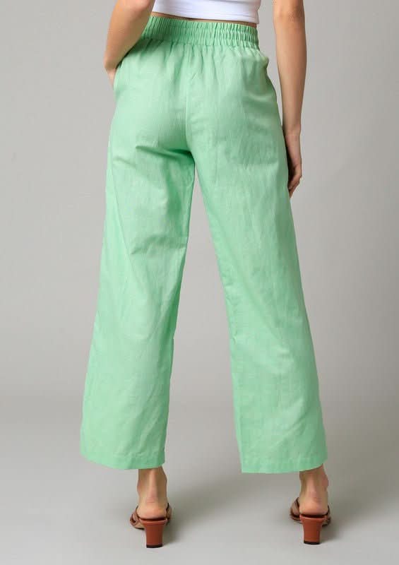 Happening Now Spring Green Linen Pants