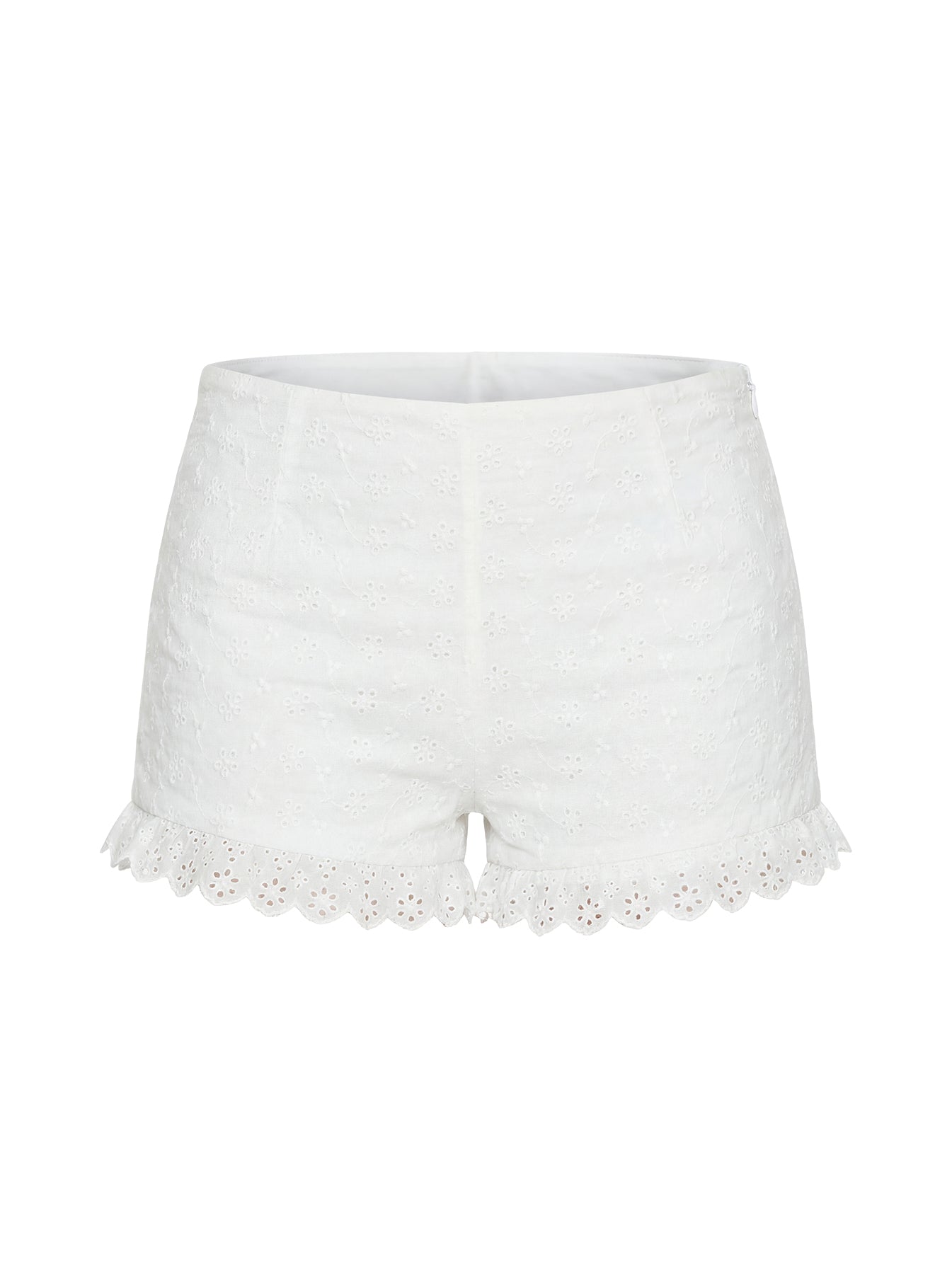 Caily Frill Shorts White
