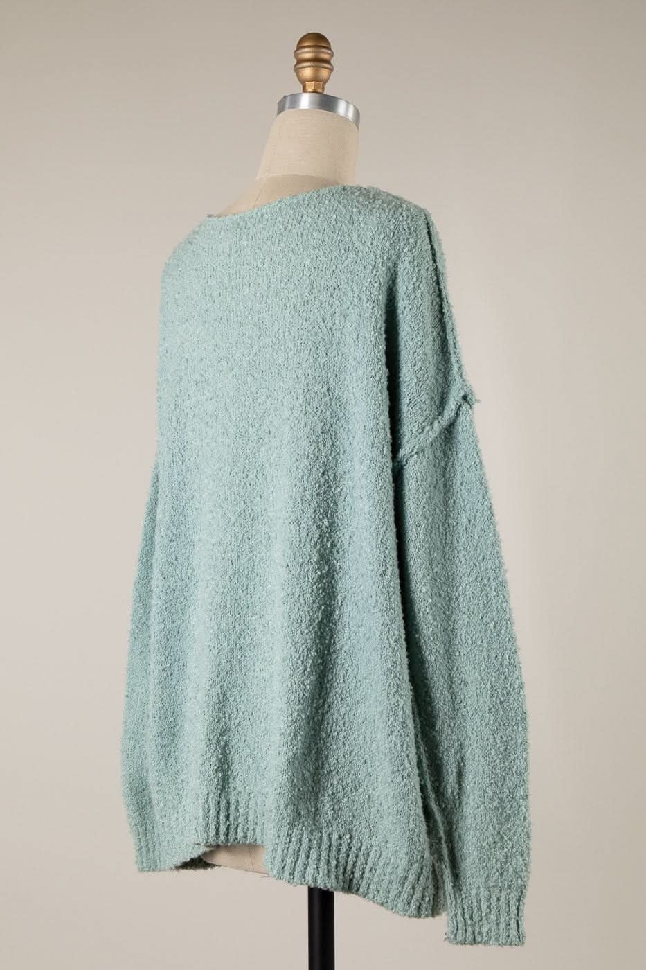 Harlow Mint V-Neck Pullover Sweater
