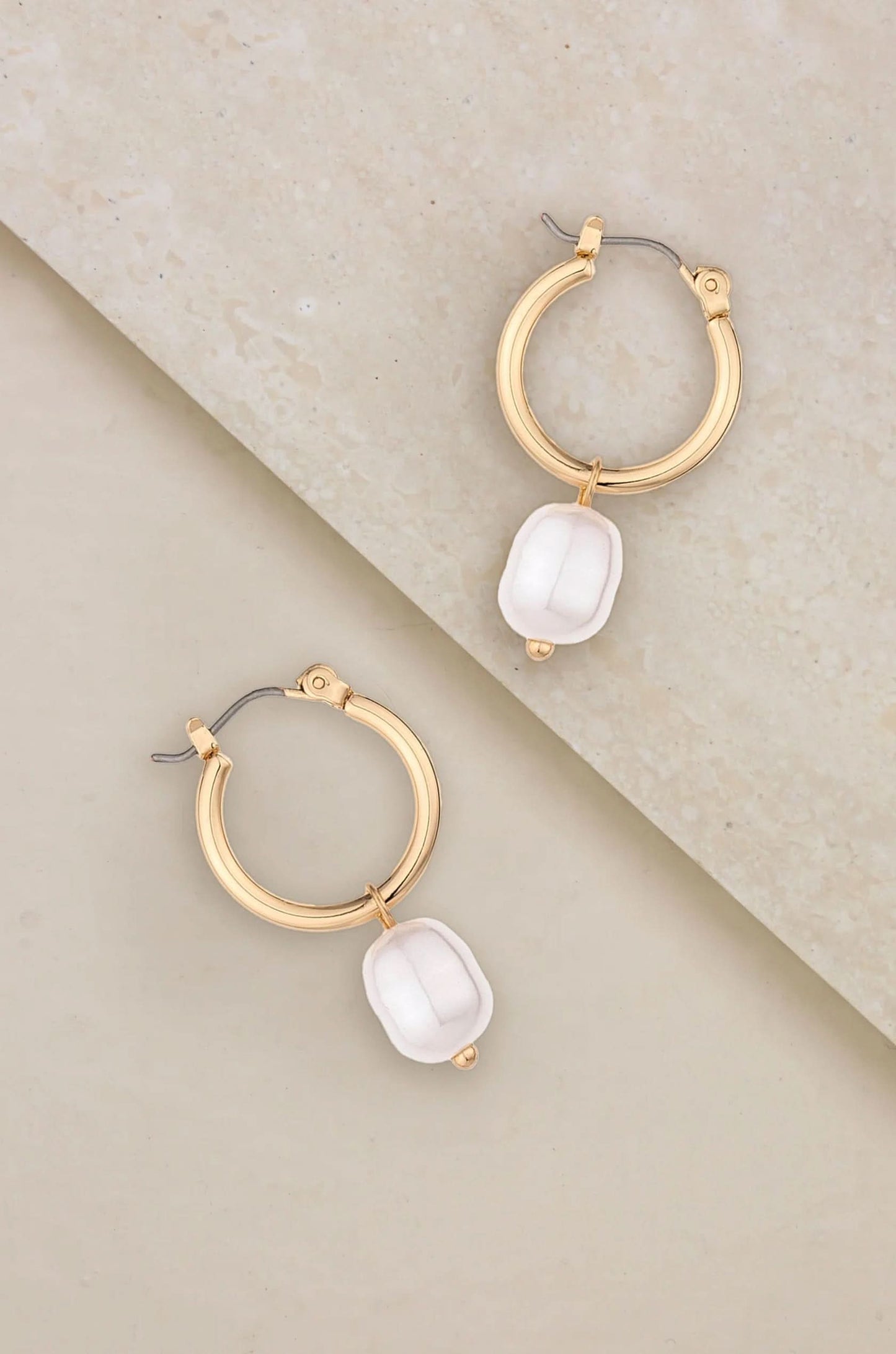 Ettika Removable Pearl Huggie Earrings