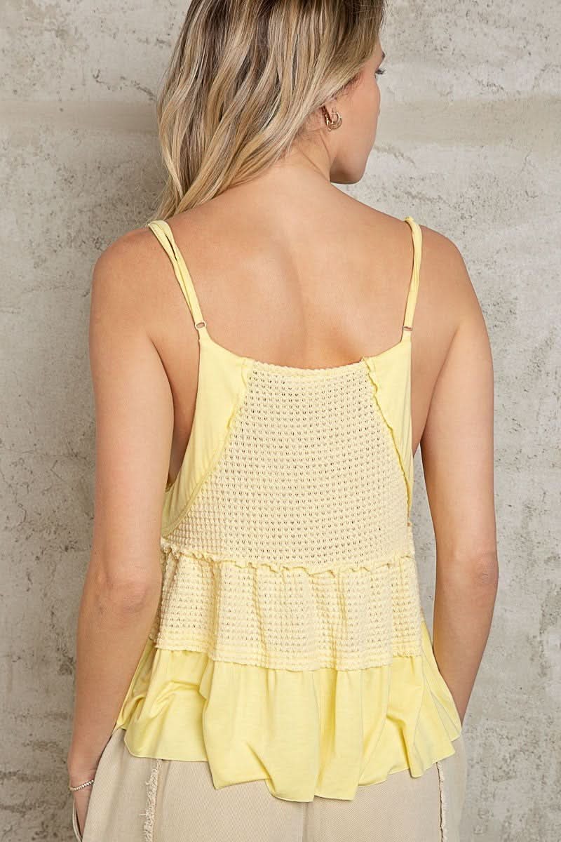 Luv Yellow V-Neck Tank Top
