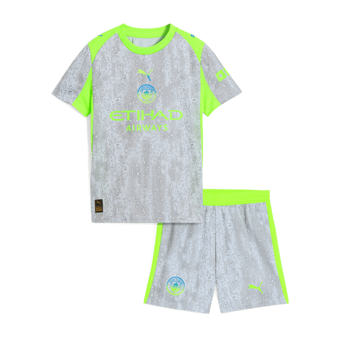 Manchester City Third Away Kids Soccer Jerseys Kit 2025/26
