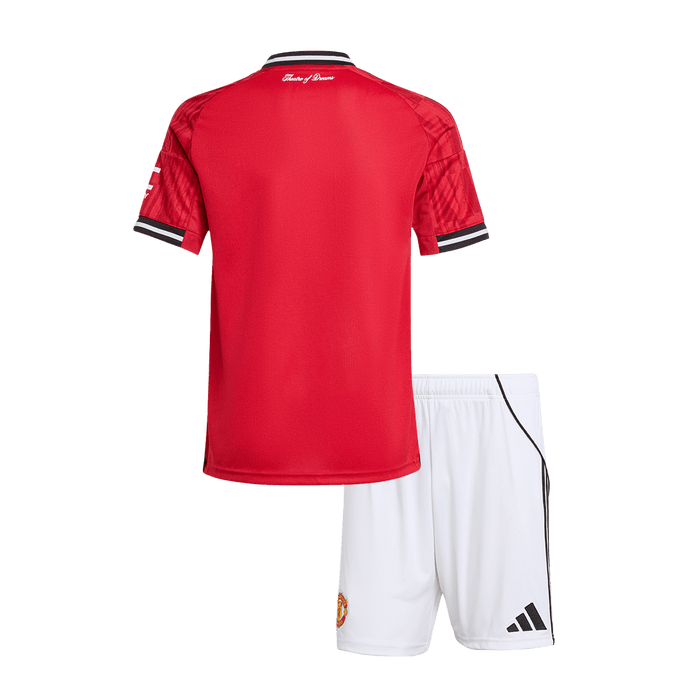 Manchester United Home Kids Soccer Jerseys Kit 2025/26 Red