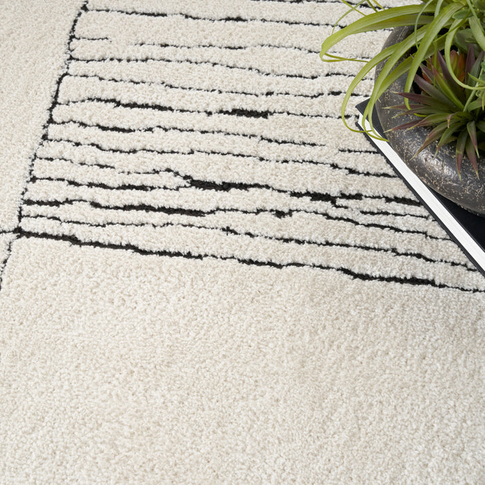 The Rug Corner Nourison Home Nourison Home - Modern Comfort Ivory/Black Area Rug MNC02