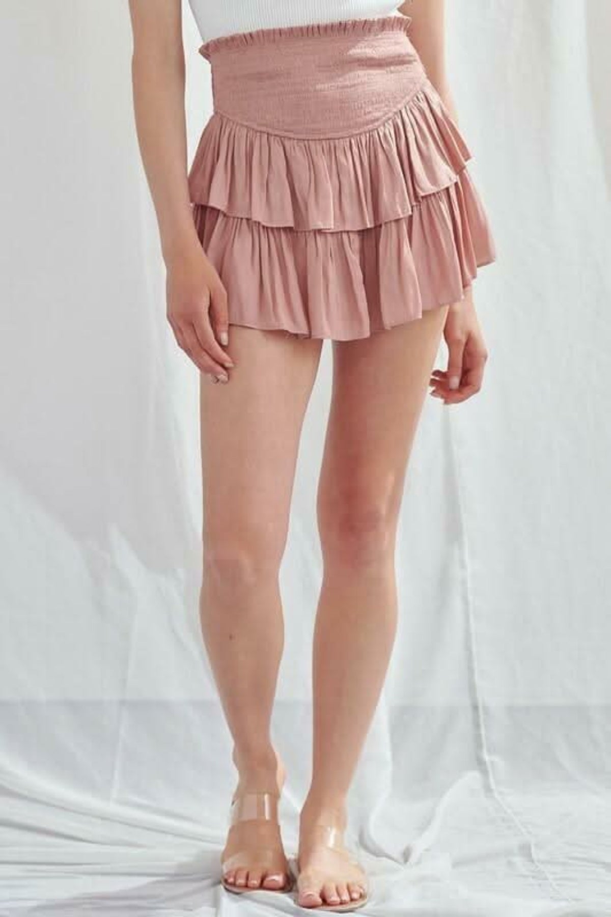 Monaco Rosette Ruffled Skort