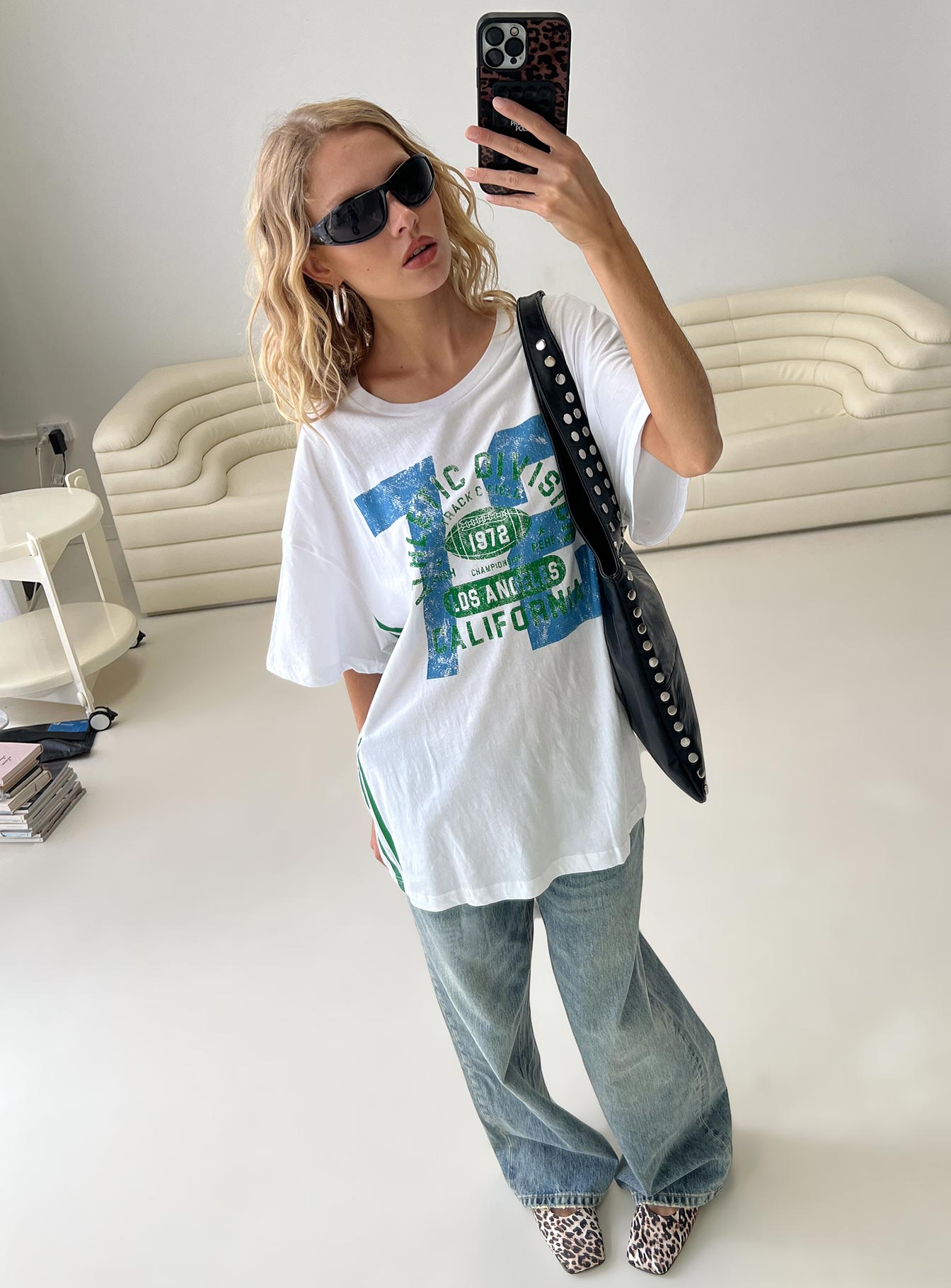 Athletic Division Graphic Top White