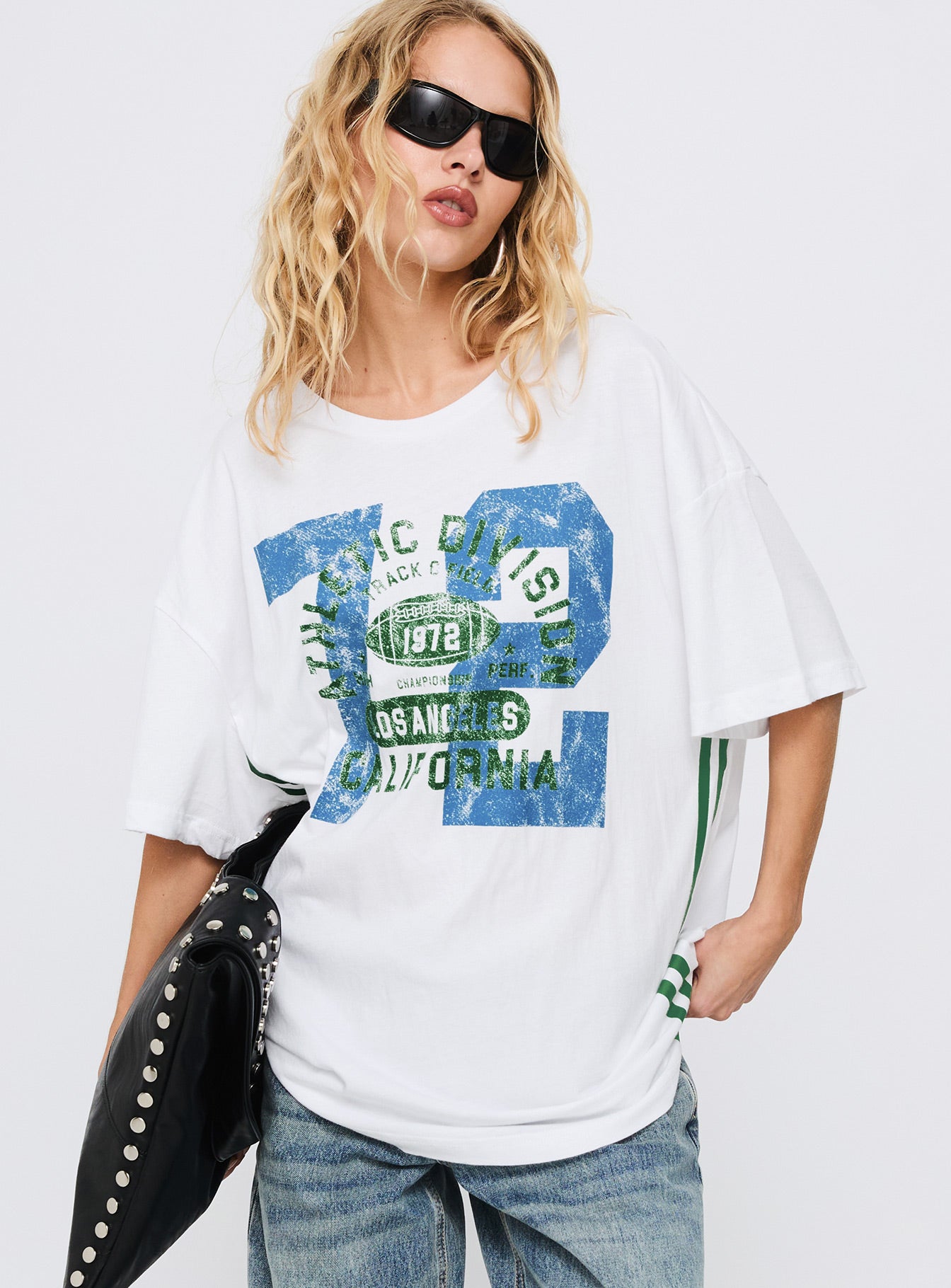 Athletic Division Graphic Top White