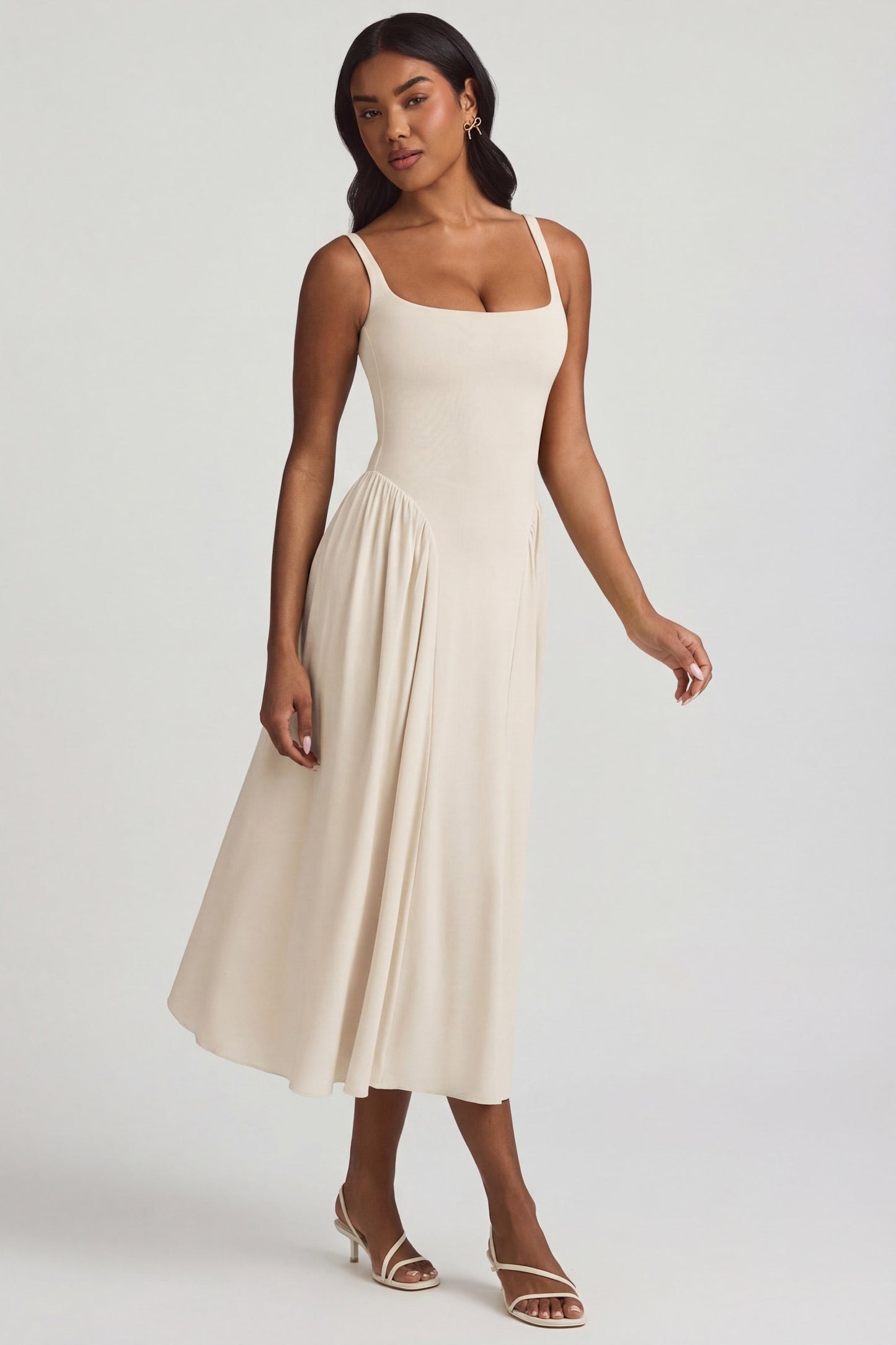Modal A-Line Midaxi Dress in Ivory