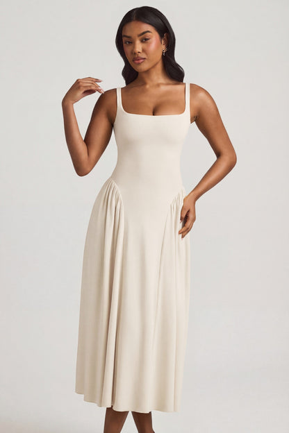 Modal A-Line Midaxi Dress in Ivory