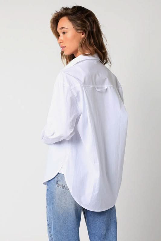 Go-To White Button-Up Top
