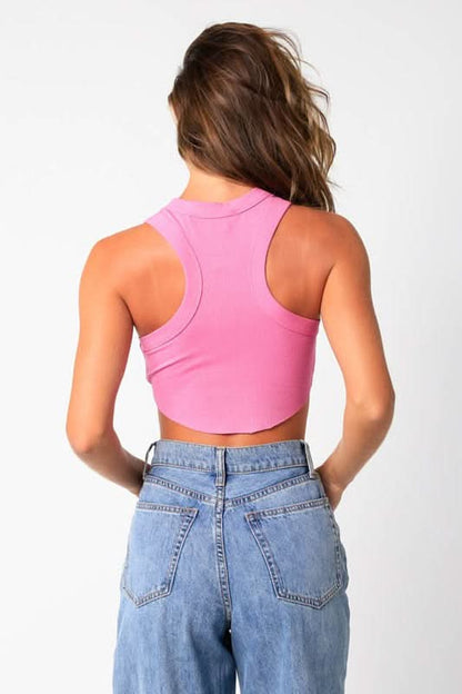 Junie Pink Racerback Tank Top