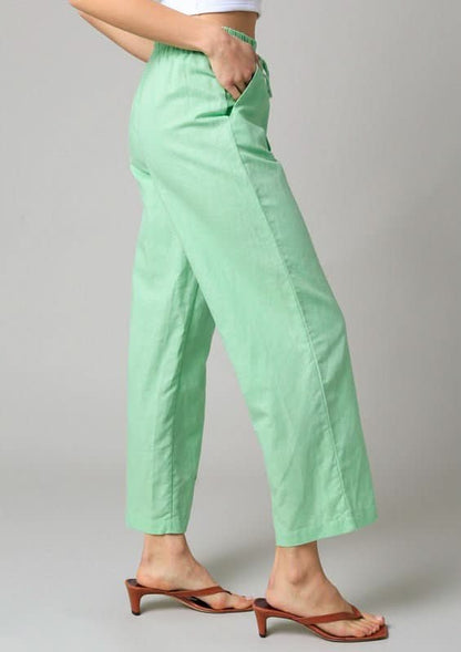 Happening Now Spring Green Linen Pants