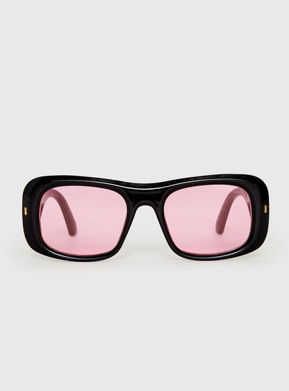 Amena Oversized Sunglasses Black / Pink