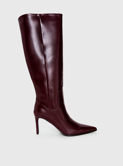 Billini Yasma Knee High Boots Berry Shine