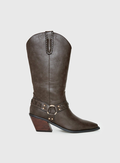 Billini Eldora Cowboy Boots Brown