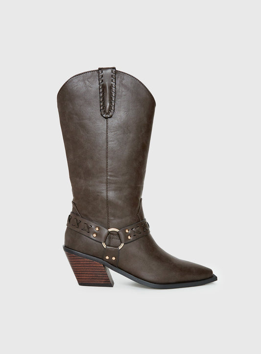 Billini Eldora Cowboy Boots Brown