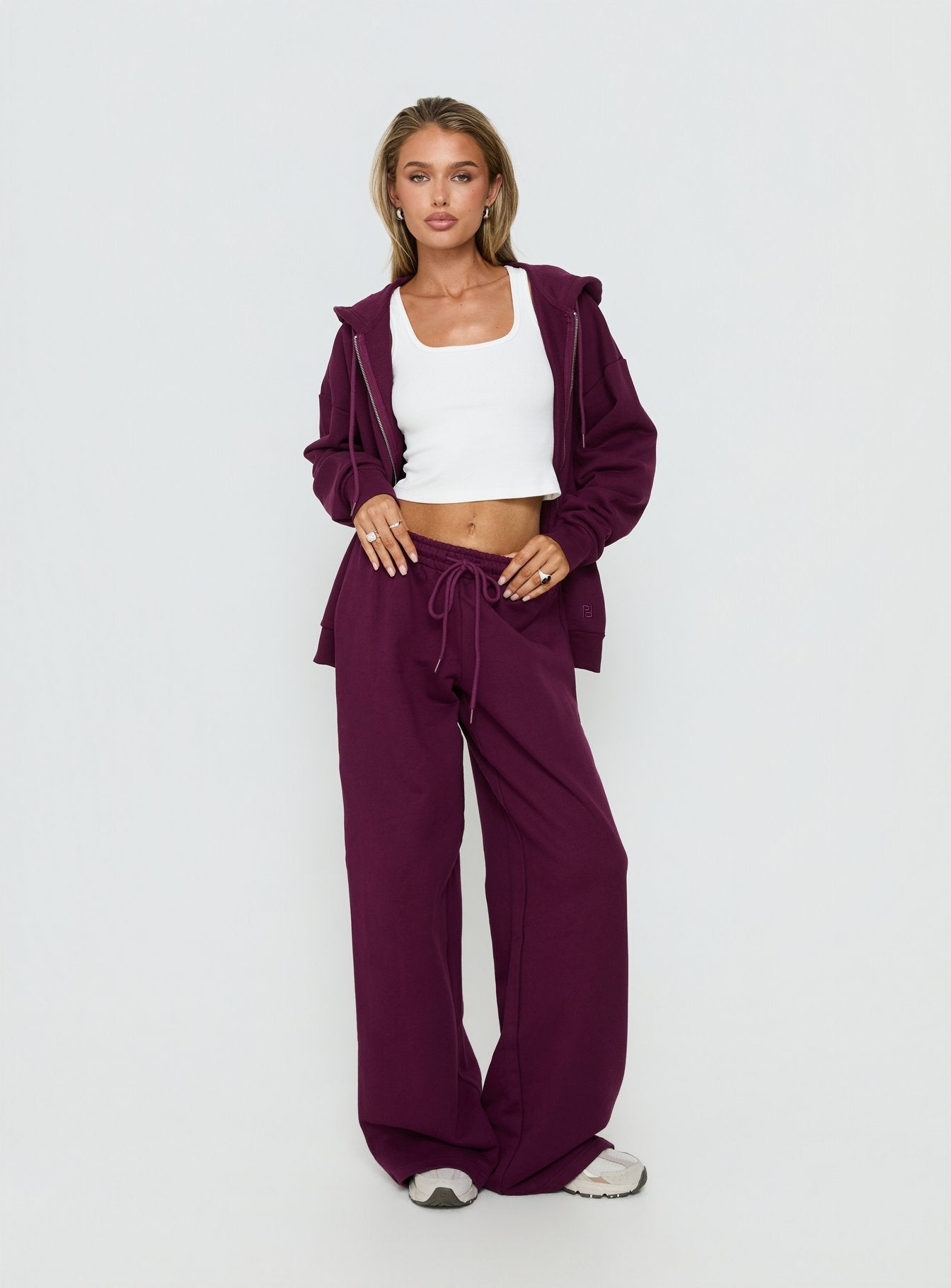 All Day Straight Leg Sweatpants Plum