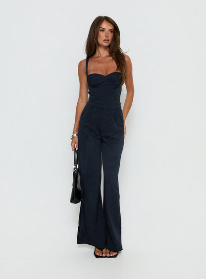 Briana Set Navy Pinstripe Tall