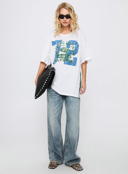 Athletic Division Graphic Top White