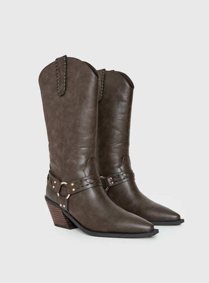 Billini Eldora Cowboy Boots Brown