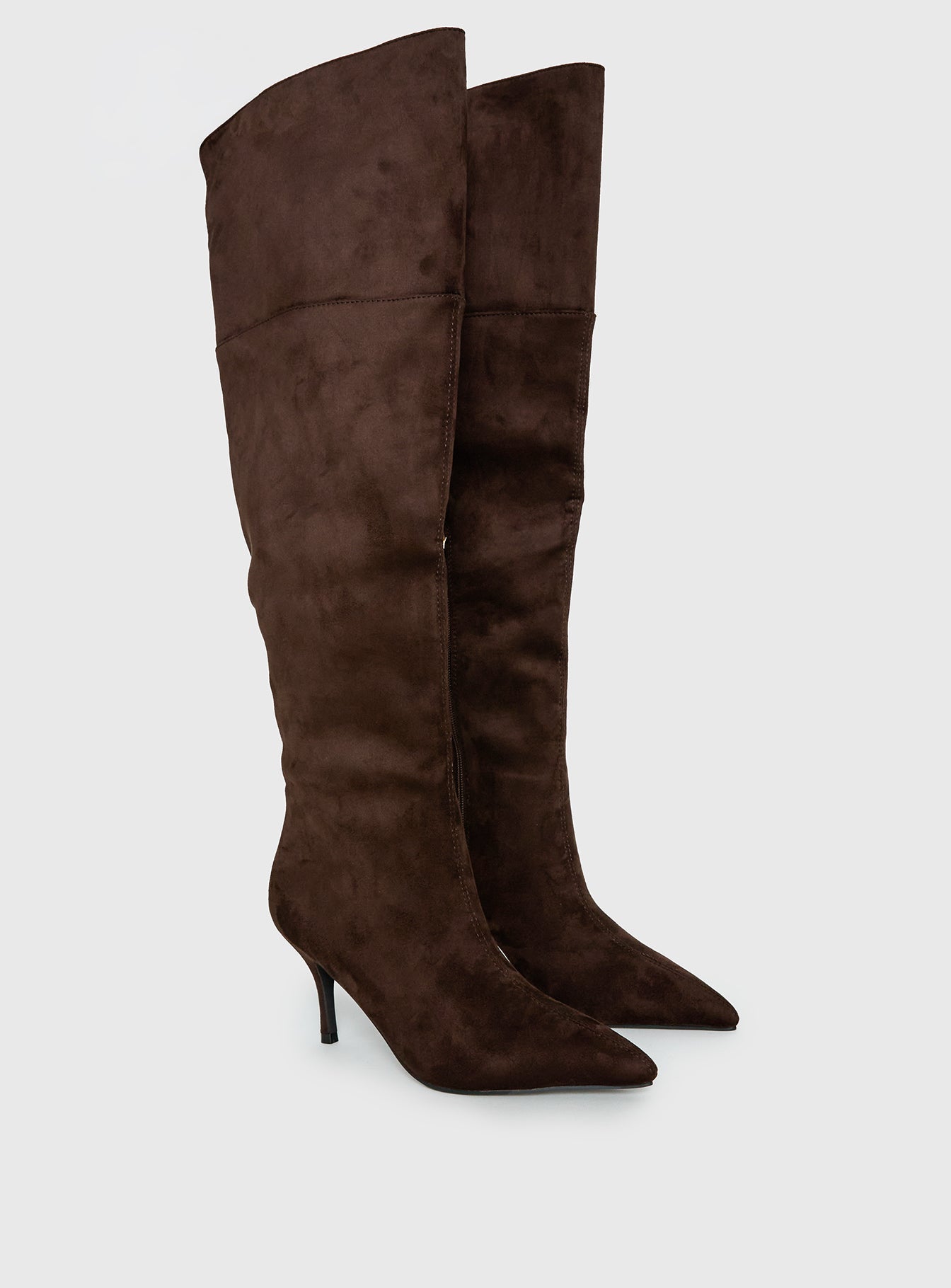 Billini Zamari Faux Suede Knee High Boots Cocoa