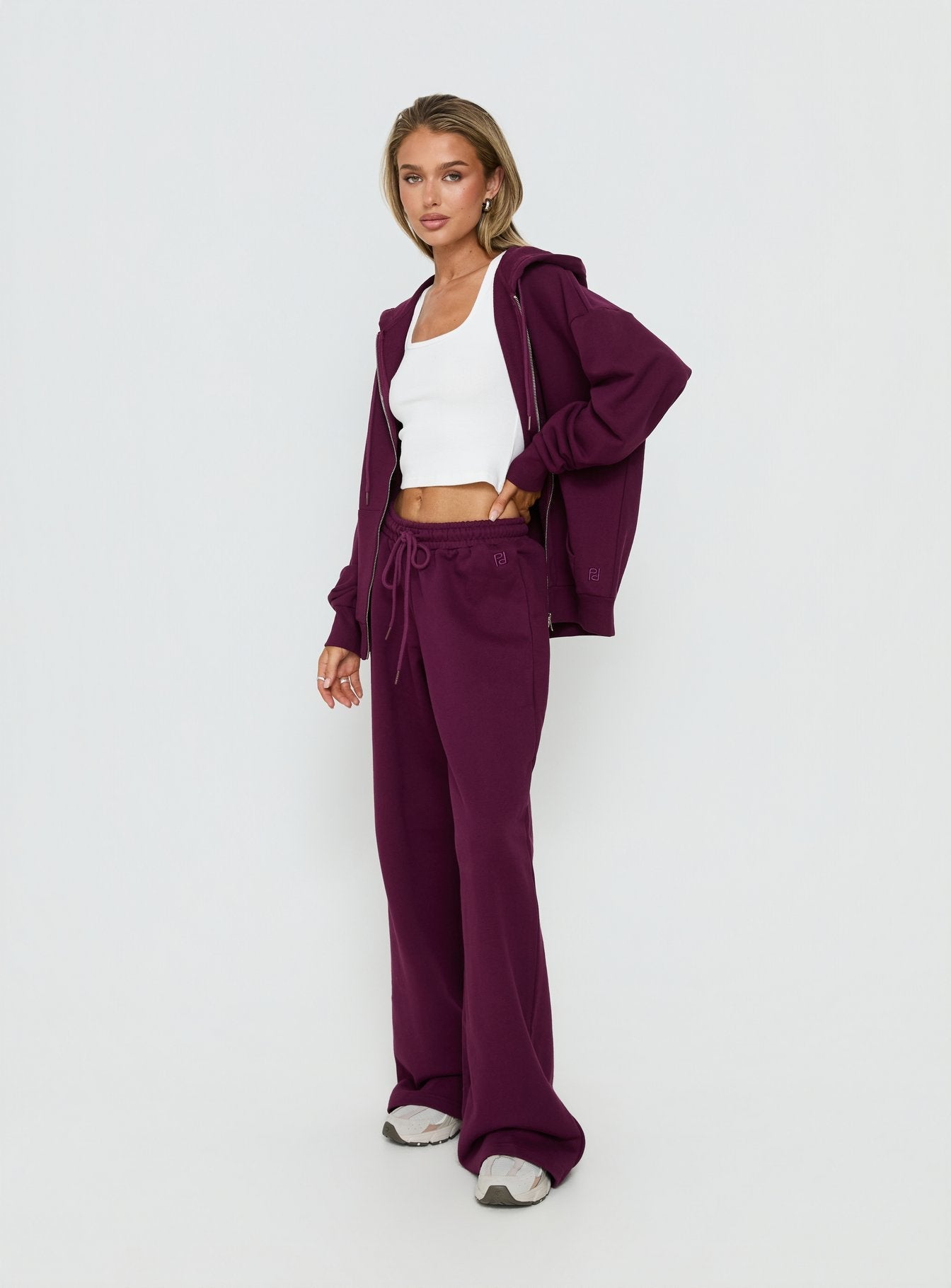 All Day Straight Leg Sweatpants Plum