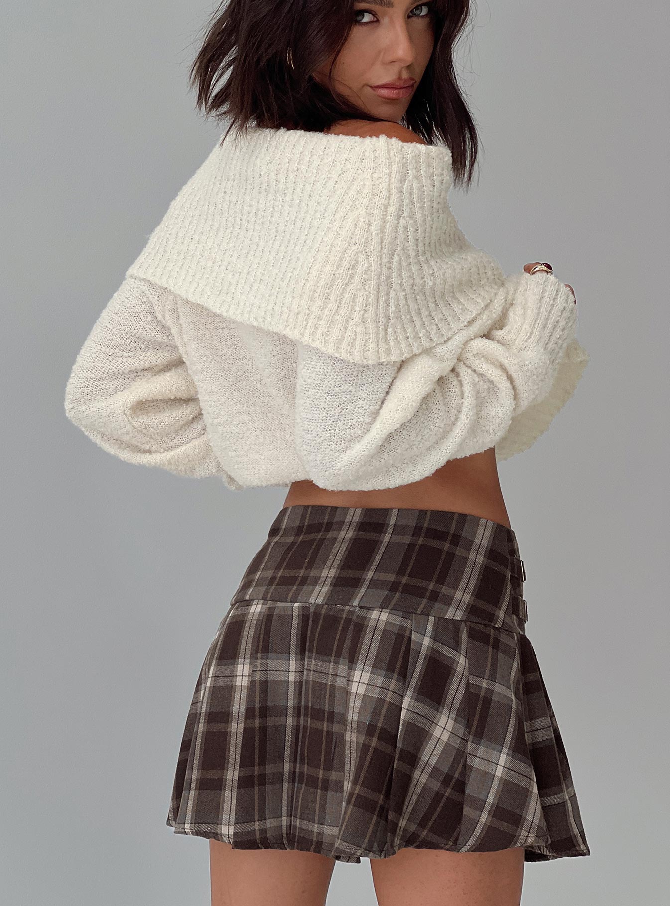 Cartwright Mini Skirt Brown Check