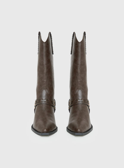 Billini Eldora Cowboy Boots Brown