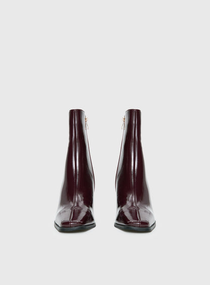 Billini Wez Boots Mulberry Crinkle Patent