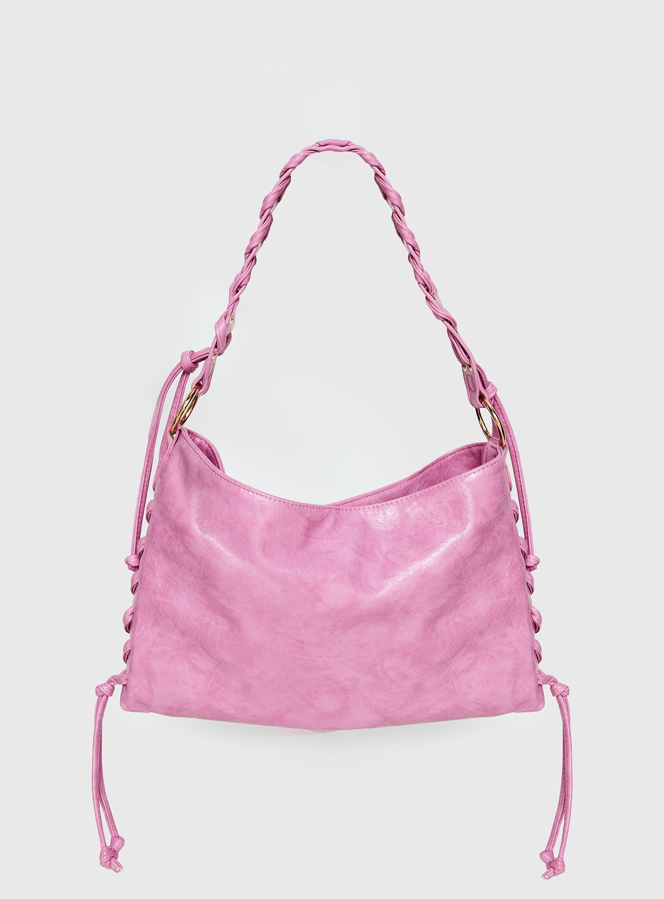 Amadea Tie Detail Shoulder Bag Pink