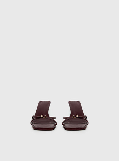 Billini Tesni Buckle Detail Heels Berry Shine