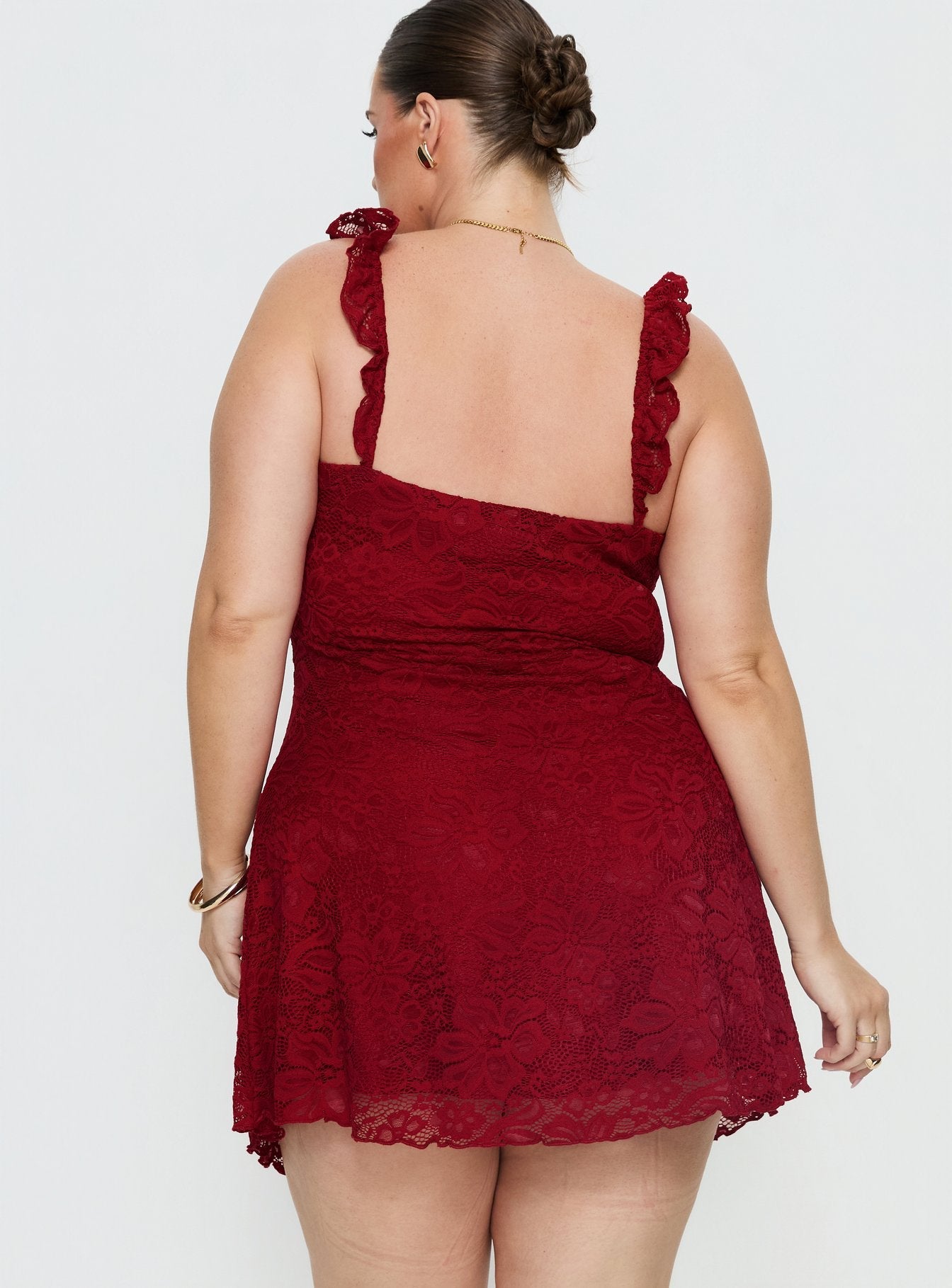 Beacall Mini Dress Red Curve