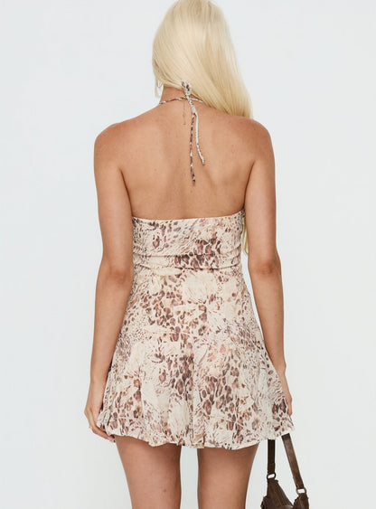 Call Me Instead Halter Romper Animal