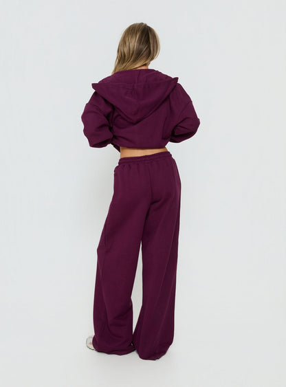 All Day Straight Leg Sweatpants Plum