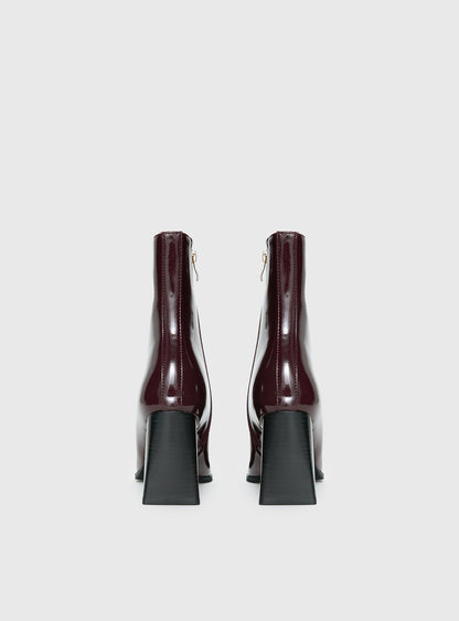 Billini Wez Boots Mulberry Crinkle Patent