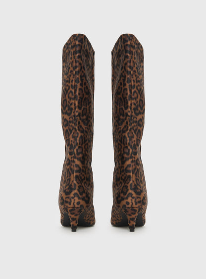 Billini Jovie Knee High Boots Leopard
