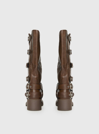Buckle Down Boots Brown