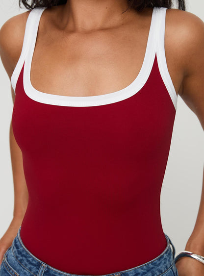 Astrea Bodysuit Red / White