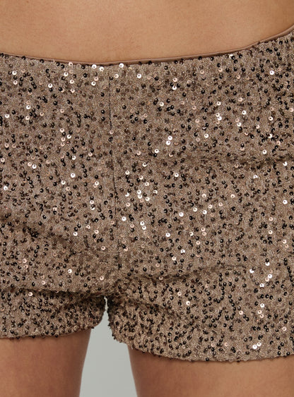 Caius Sequin Shorts Brown