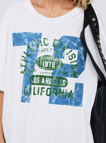 Athletic Division Graphic Top White