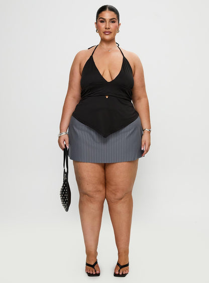 Averee Halter Top Black Curve
