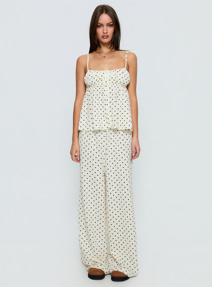 Cassini Set White Polka