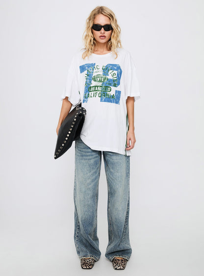 Athletic Division Graphic Top White