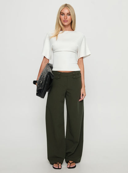 Arazia Cinched Short Sleeve Top White