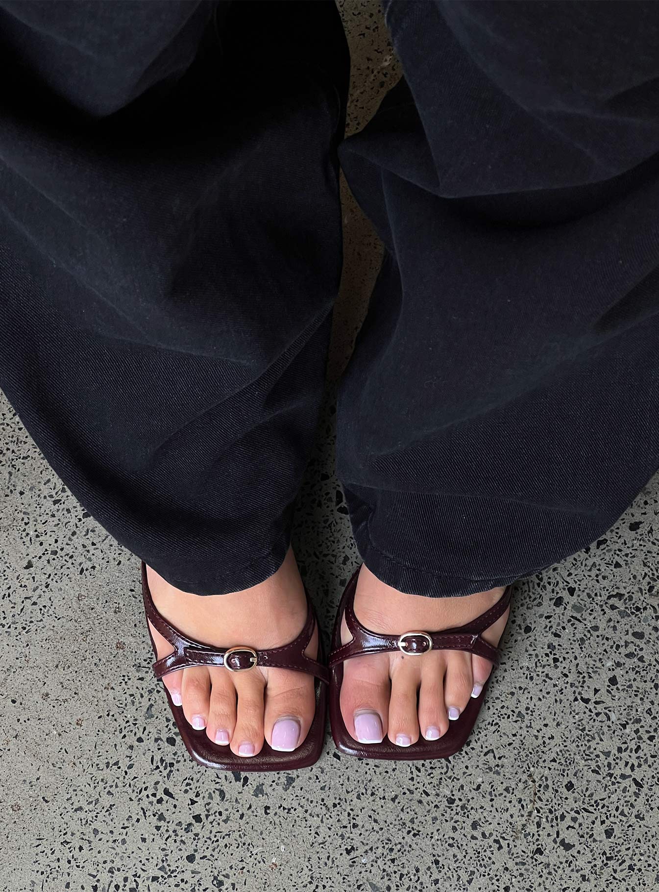 Billini Tesni Buckle Detail Heels Berry Shine