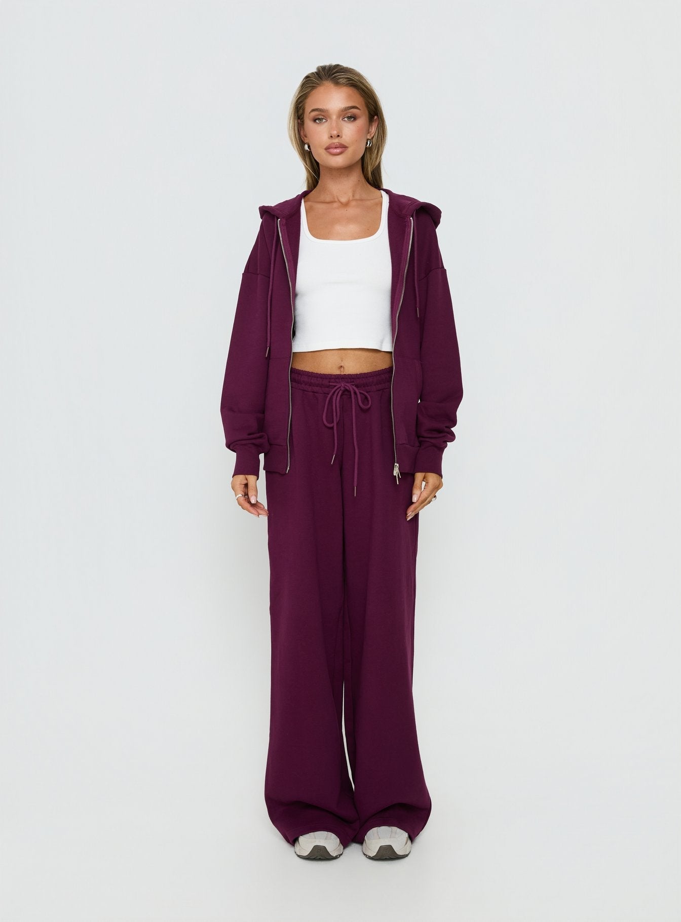 All Day Straight Leg Sweatpants Plum