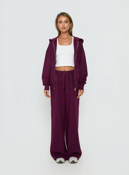 All Day Straight Leg Sweatpants Plum