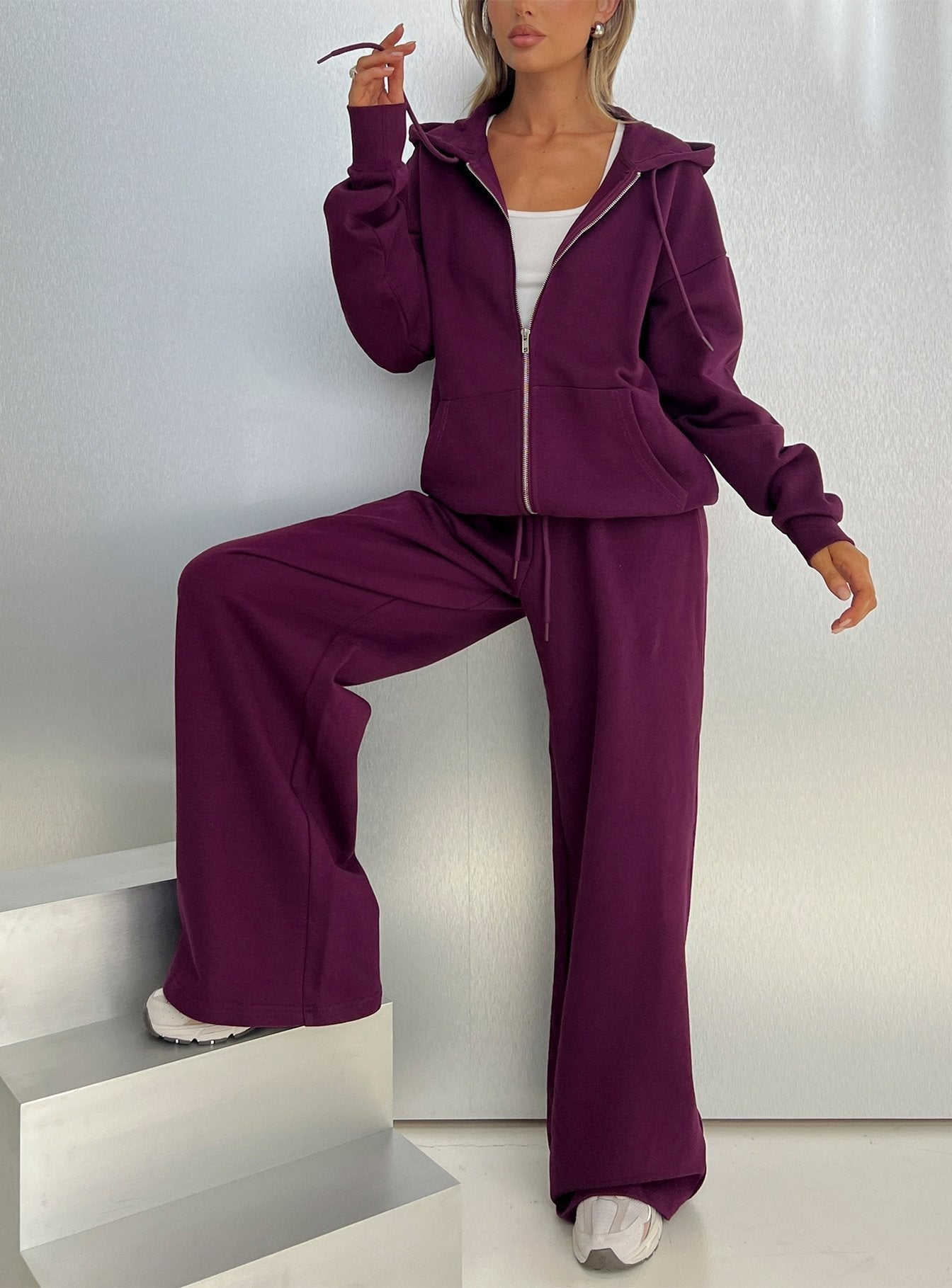 All Day Straight Leg Sweatpants Plum