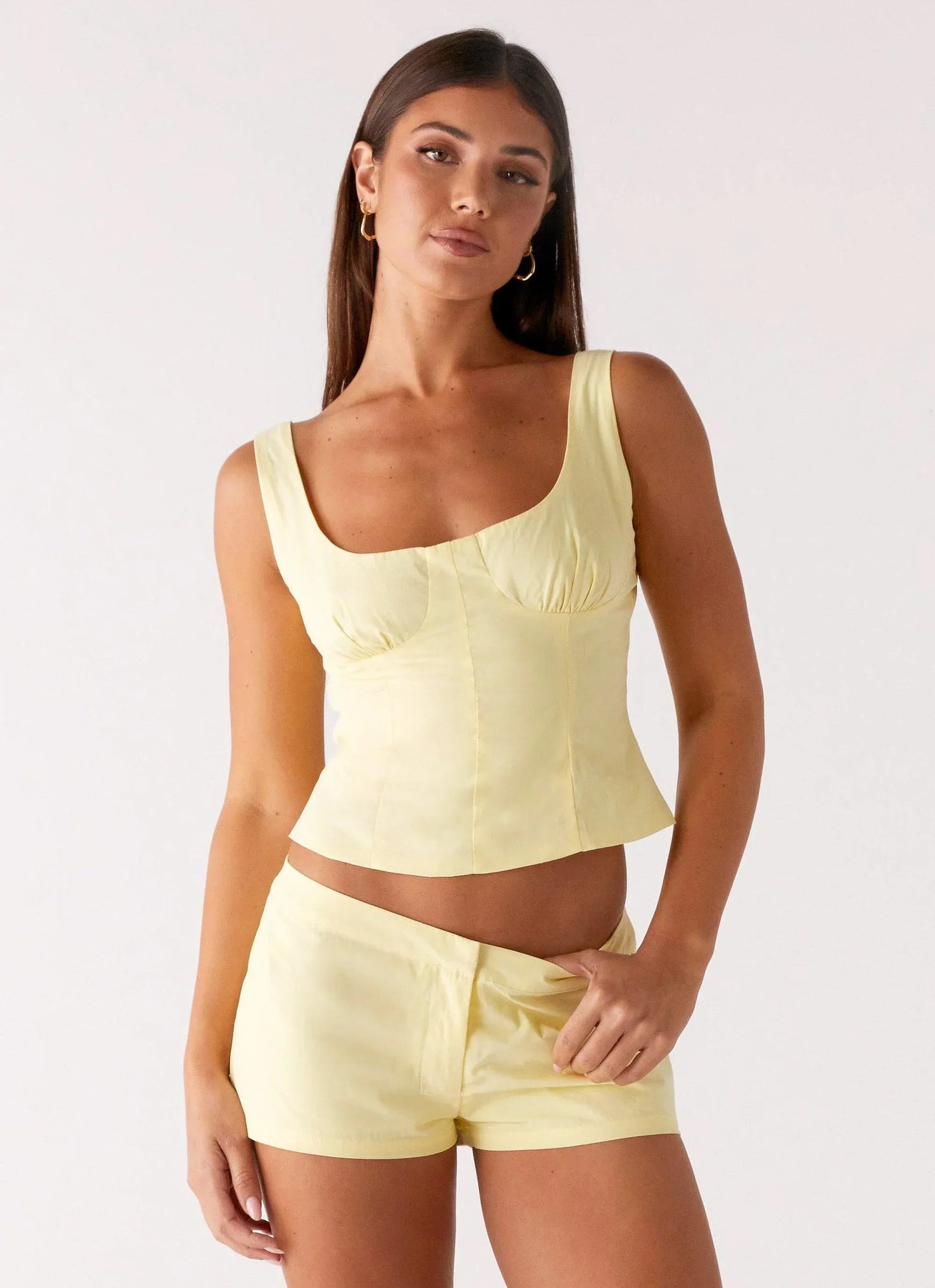 Coastline Mini Shorts - Yellow