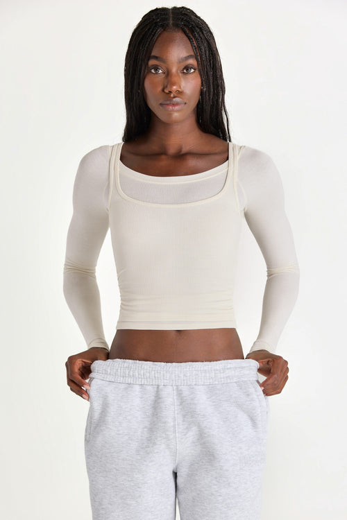 ButterCloud™ Layered Top  in Coconut